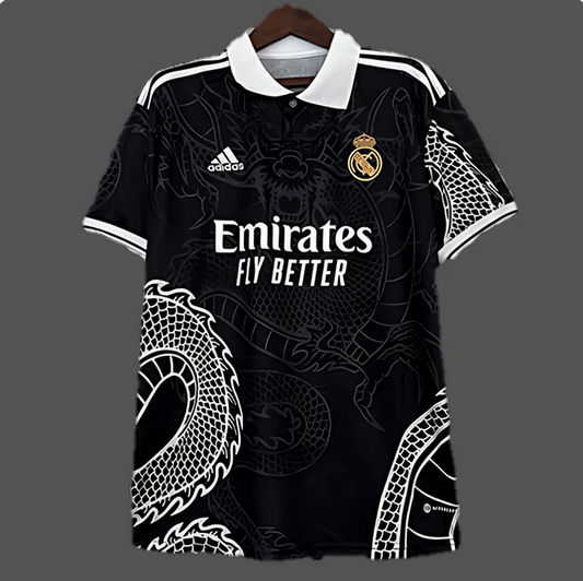 Real Madrid Dragon Black Shirt
